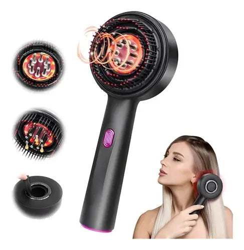 4️⃣ 🔥 Cepillo Capilar 3 en 1 con Luz Roja 630nm – Masaje, Nutrición y Crecimiento Natural 🌱