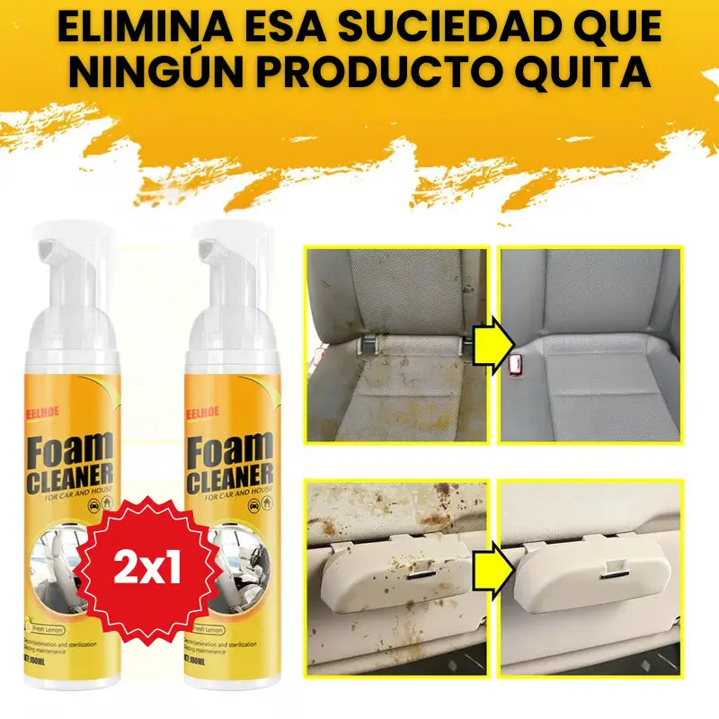 🫧 FOAM CLEANER 2x1 – LIMPIEZA PROFUNDA SIN ESFUERZO 🚗✨